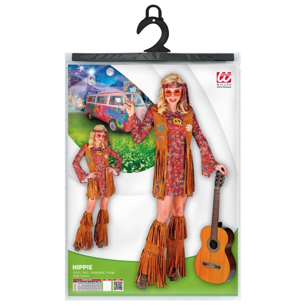HIPPIE robe, veste, bandeau, couvre bottes avec franges – Image 2