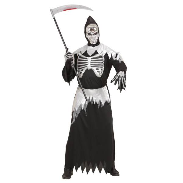 FAUCHEUR DE LA MORT tunique avec cage thoracique, ceinture, masque à capuche – Image 2