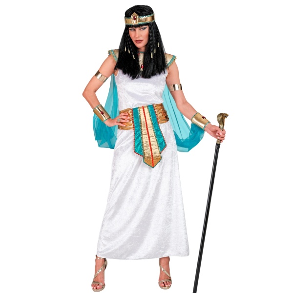 REINE EGYPTIENNE robe, tour de cou avec voiles et poignets, ceinture, serre-tete