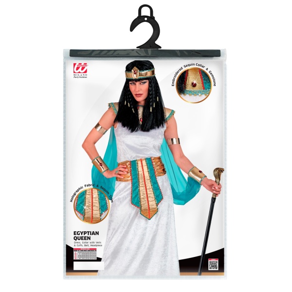 REINE EGYPTIENNE robe, tour de cou avec voiles et poignets, ceinture, serre-tete – Image 4