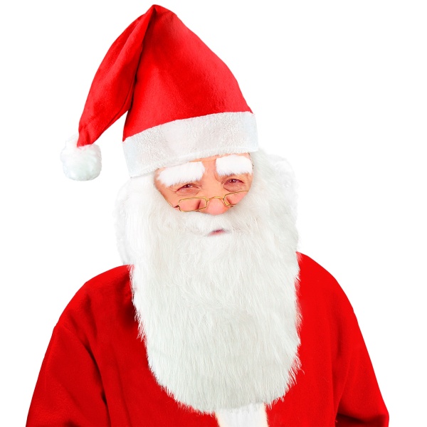CHAPEAU PERE-NOEL AVEC BARBE en peluche
