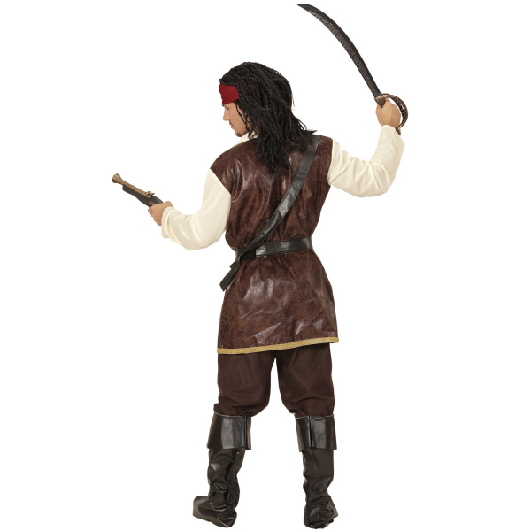 PIRATE casque avec chemise, pantalon, ceinture, porte-epée avec boucle, bandeau, sur-bottes – Image 3