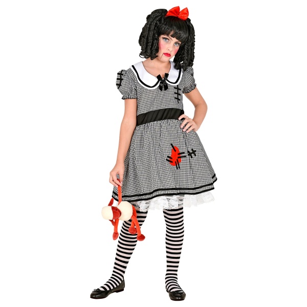 POUPEE robe avec jupon en crinoline, noeud pour cheveux