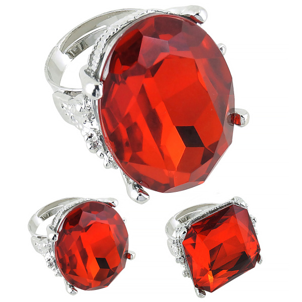 MAXI BAGUE JUMBO présentoir - rouge - 3 styles ass.