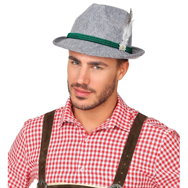 CHAPEAU BAVAROIS AVEC PLUME en feutre – Image 2