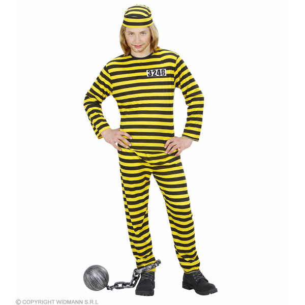 PRISONNIER jaune/noir casaque, pantalon, chapeau
