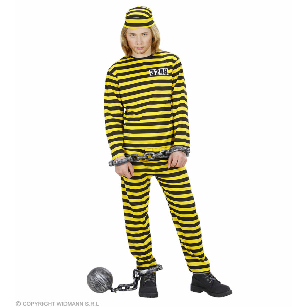 PRISONNIER jaune/noir casaque, pantalon, chapeau – Image 2