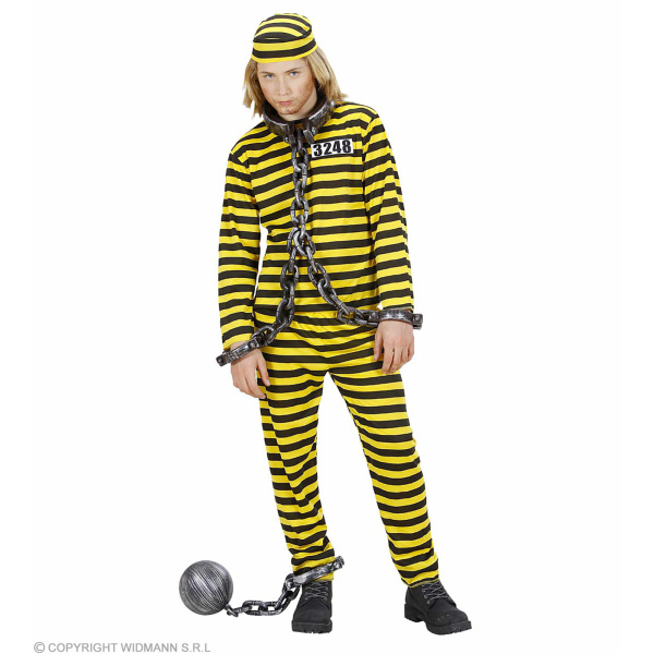 PRISONNIER jaune/noir casaque, pantalon, chapeau – Image 3