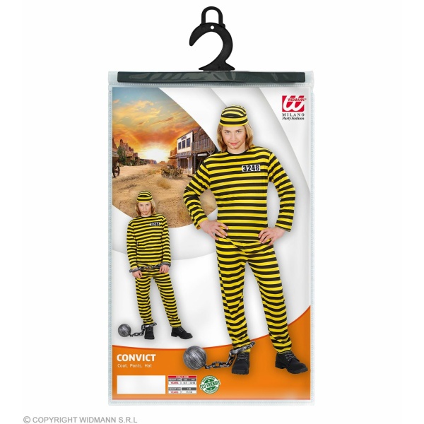 PRISONNIER jaune/noir casaque, pantalon, chapeau – Image 5