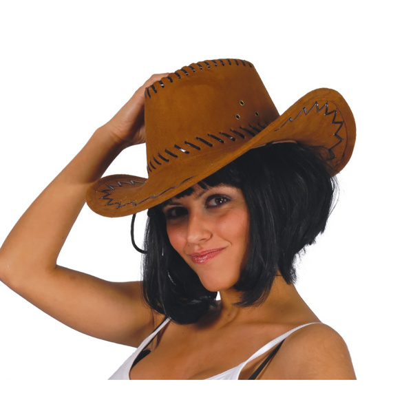 Chapeau de cow-boy brun