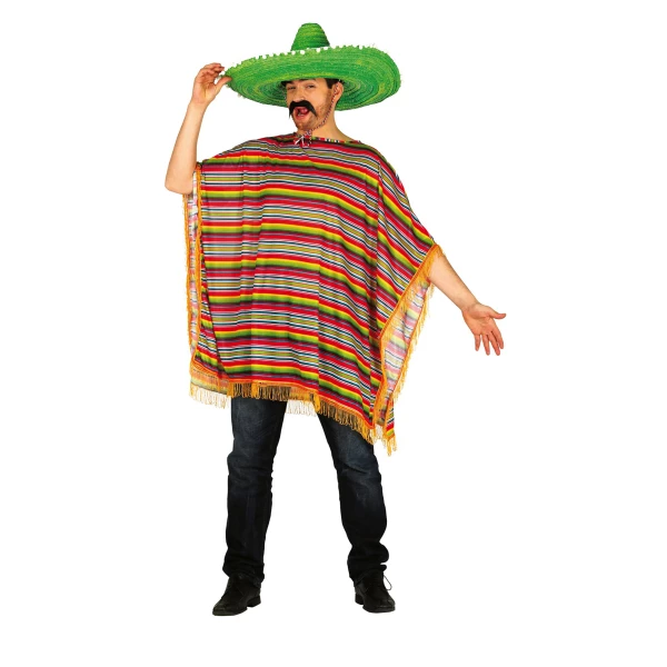 Poncho mexicain taille unique