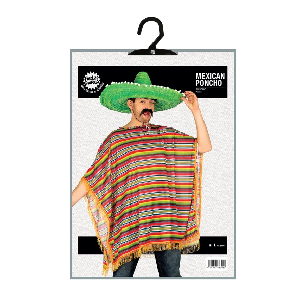 Poncho mexicain taille unique – Image 3