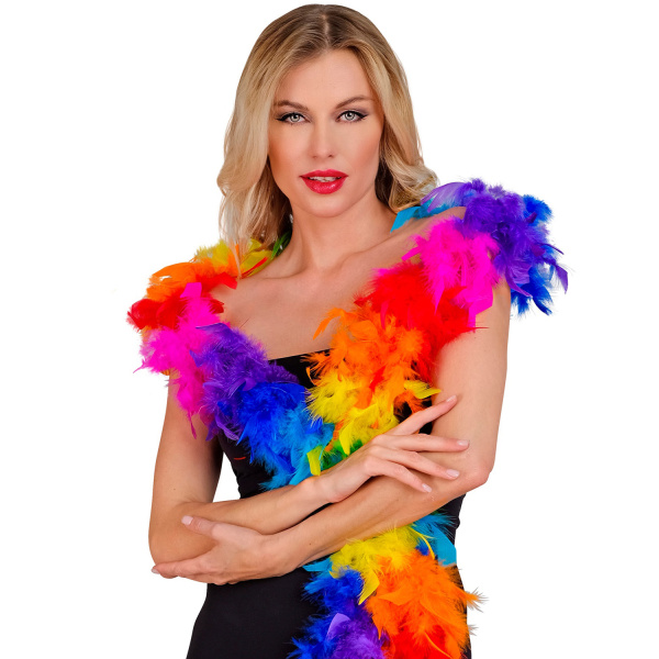BOA A PLUMES ARC EN CIEL - 1,80 m - 80 g