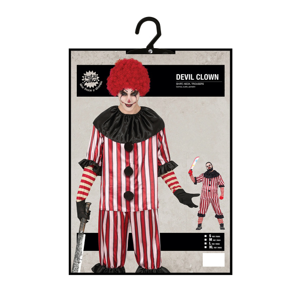 Clown horreur ligné XL – Image 3