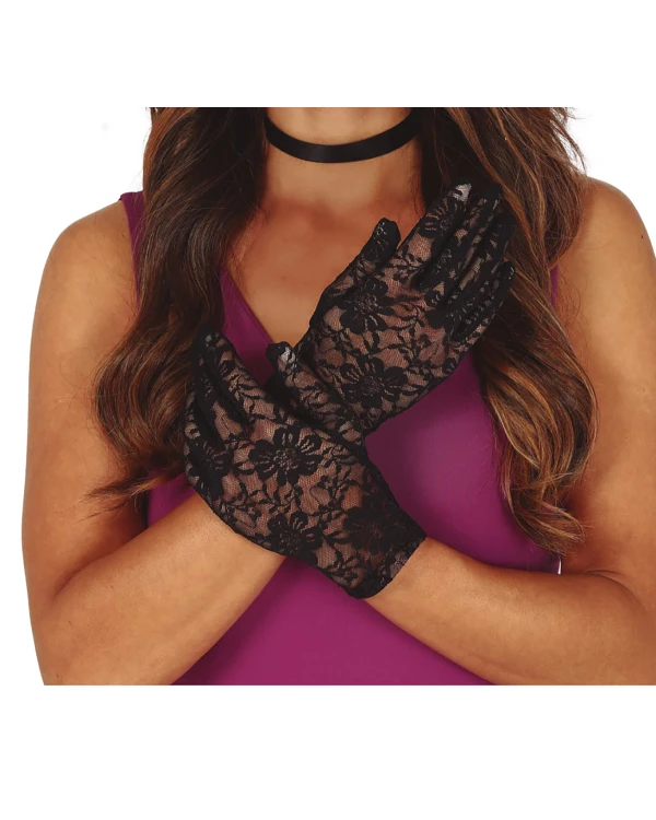 Gants en dentelle noir