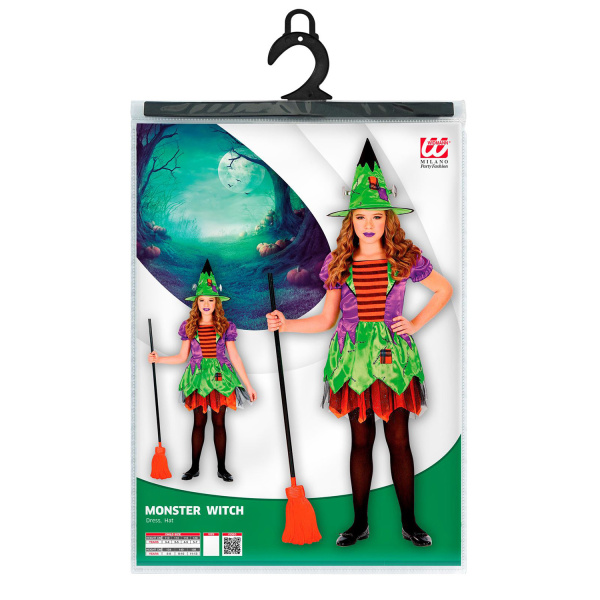 SORCIERE MONSTRE robe, chapeau    104cm – Image 4