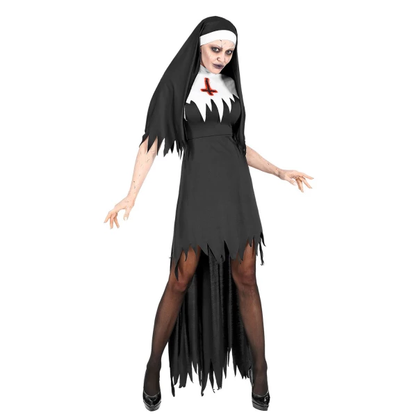 NONNE HORREUR robe avec jupon, coiffe    M – Image 2