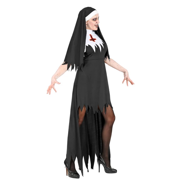 NONNE HORREUR robe avec jupon, coiffe    M – Image 4