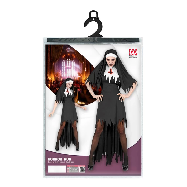 NONNE HORREUR robe avec jupon, coiffe    M – Image 5