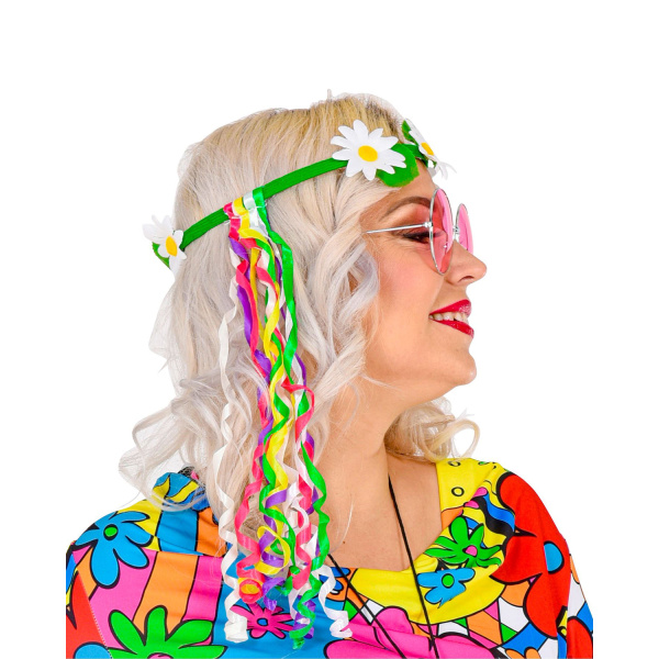 DIADEME MARGUERITE AVEC RUBANS MULTICOLORES – Image 2