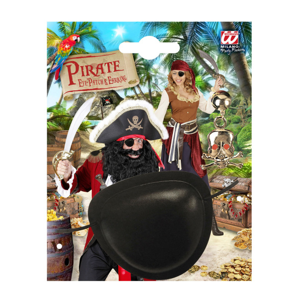 SET PIRATE bandeau d'oeil, boucle d'oreille 3 styles ass. – Image 4