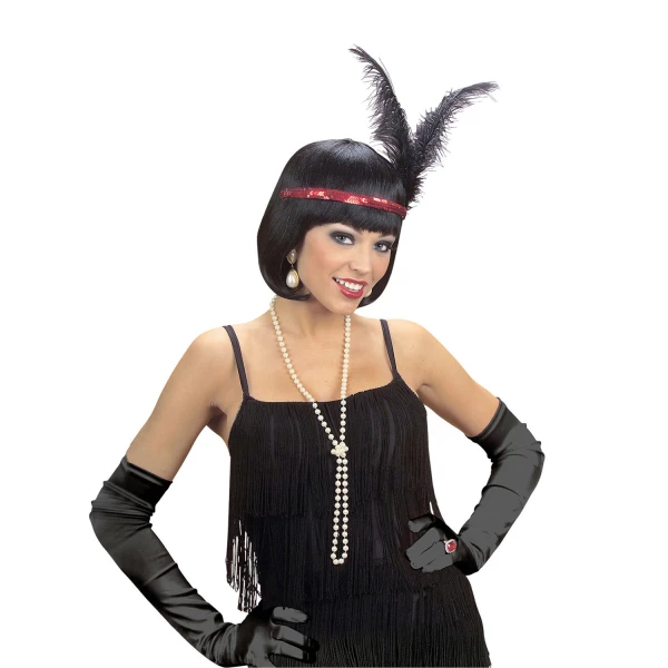 GANTS LONG SATIN ÉLASTHANNE NOIRS 60 cm    1Size – Image 3