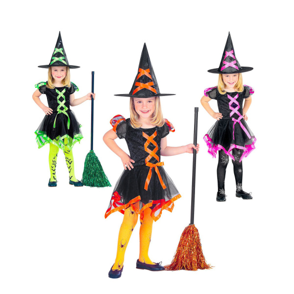 SORCIERE NEON 3 coul. robe, chapeau    ass – Image 5