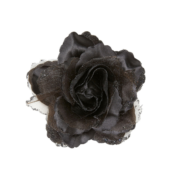Clip pour cheveux rose noire