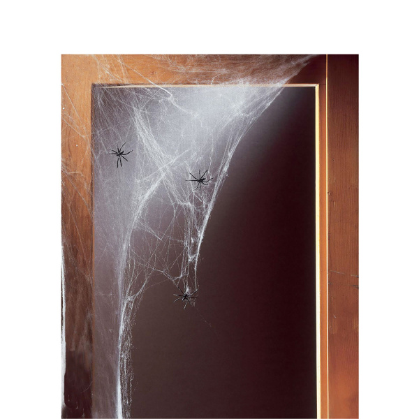 TOILE D'ARAIGNEE BLANCHE 500 g AVEC 20 ARAIGNEES – Image 2