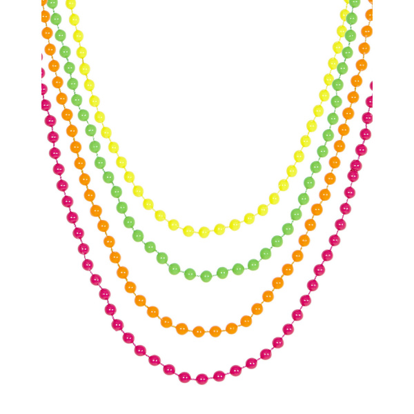 Set de 4 COLLIERS DE PERLES NEON