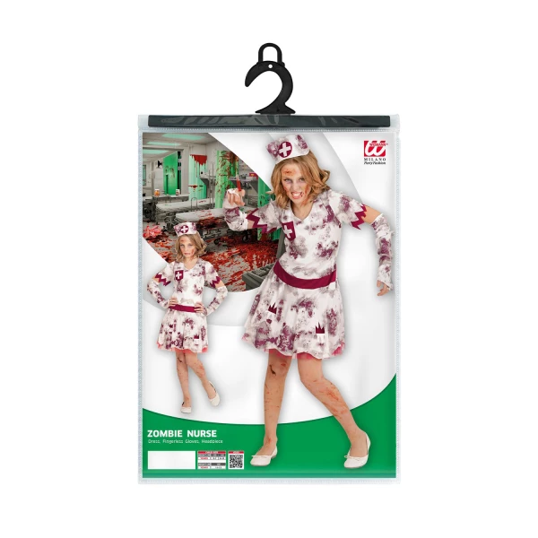 INFIRMIERE ZOMBIE robe, mitaines, coiffe    128cm – Image 5