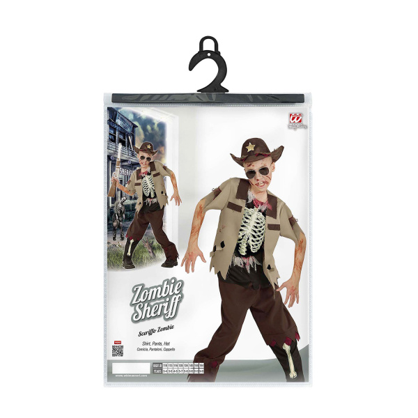 SHERIFF ZOMBIE chemise, pantalon, chapeau    140cm – Image 2