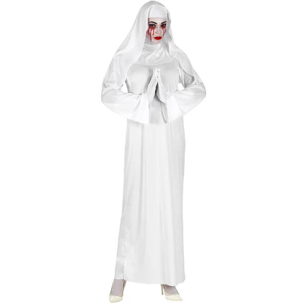 RELIGIEUSE FANTOMATIQUE tunique, couvre-chef, gants    M