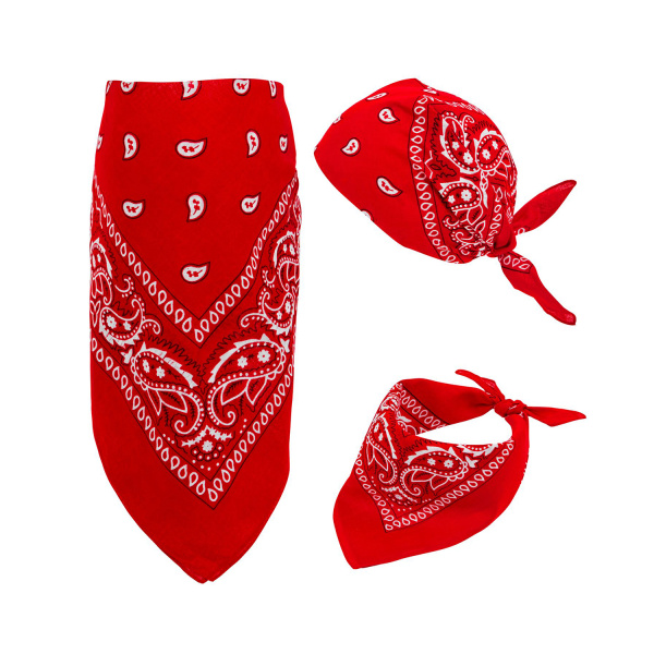 RED BANDANA 55x55 cm - 100% cotton – Image 6