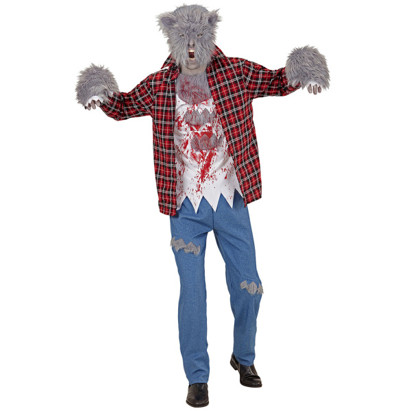 LOUP-GAROU chemise avec T-shirt, pantalon, gants, masque    M