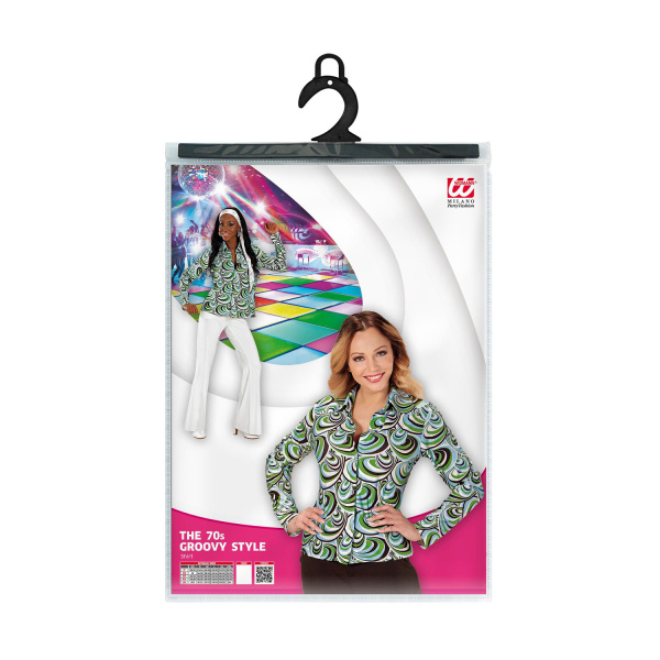 CHEMISE FEMME ANNEES 70 waves    L/XL – Image 6