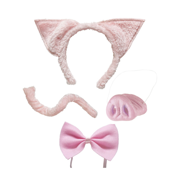 SET COCHON oreilles, nez, noeudpapillon, queue