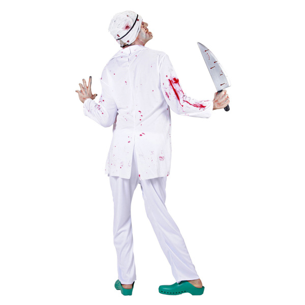 DOCTEUR ZOMBIE blouse de labo avec boyaux, coiffe    M/L – Image 4