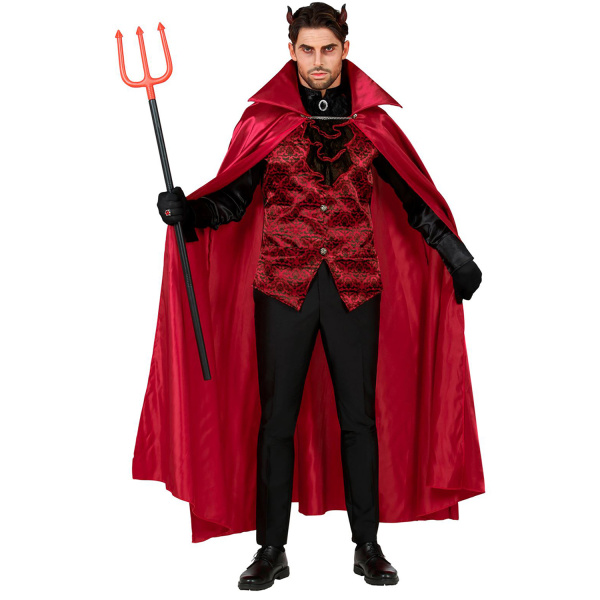 DIABLE chemise avec veste et jabot, avec médaillon, manteau, gants    M/L