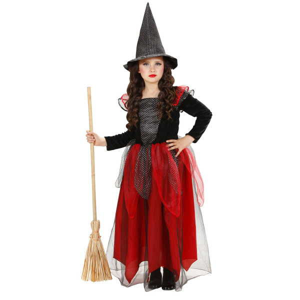 SORCIERE noir/bordeaux robe, chapeau    116cm