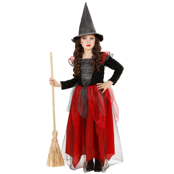 SORCIERE noir/bordeaux robe, chapeau    140cm
