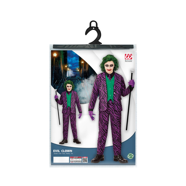 CLOWN MALEFIQUE veste avec gilet, pantalon, cravate    116cm – Image 4