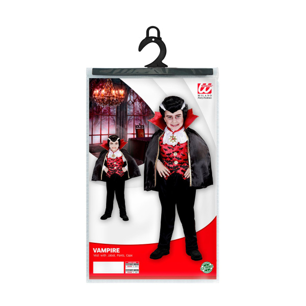 VAMPIRE veste avec jabot,pantalon, cape    110cm – Image 3