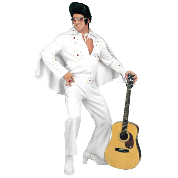 ROI DU ROCK'N'ROLL costume, ceinture et cape cloutées avec pierresprécieuses, foulard    M