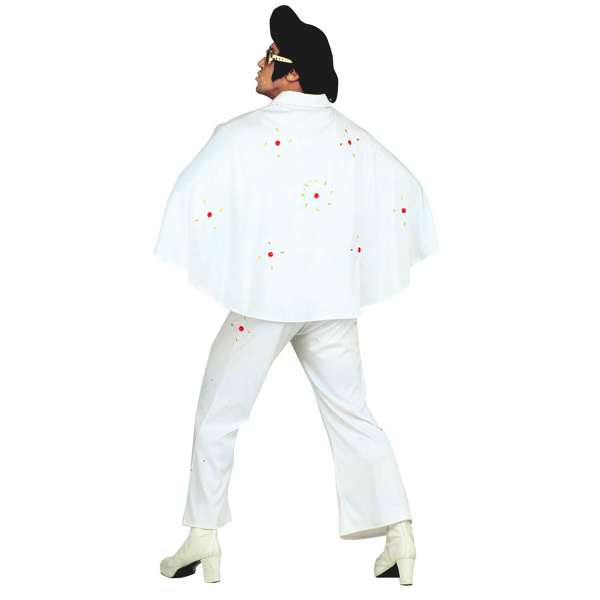 ROI DU ROCK'N'ROLL costume, ceinture et cape cloutées avec pierresprécieuses, foulard    M – Image 3