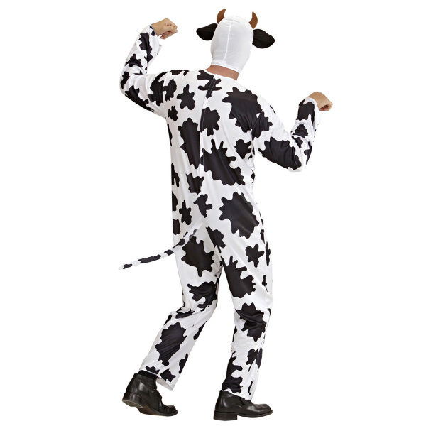 DROLE DE VACHE costume avec mamelles, cagoule avec cornes    M – Image 3