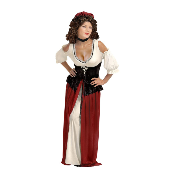TAVERNIERE robe, corset, ras-du-cou, couvre-chef    S