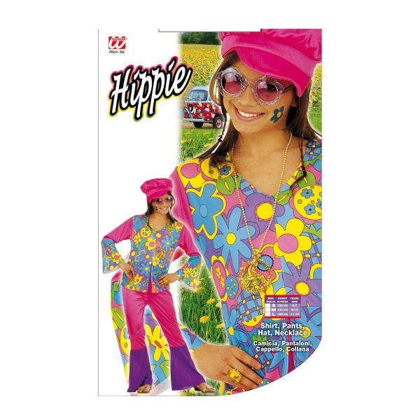 FILLE HIPPY chemise, pantalon, chapeau, collier    140cm – Image 2