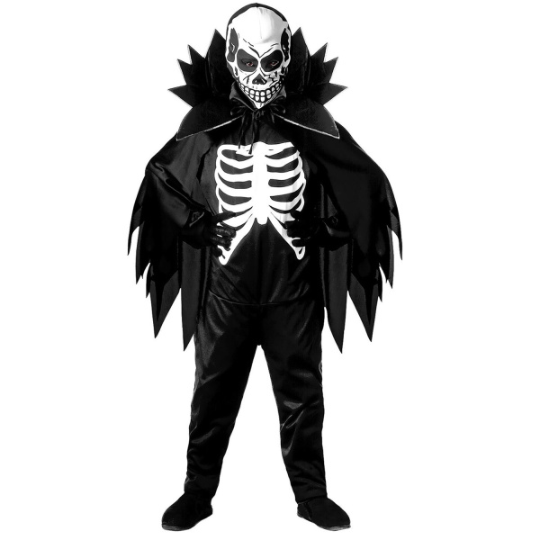 SQUELETTE costume, cape avec collar, masque