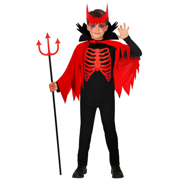 DIABLE costume, cape avec collar, cornes    116cm – Image 2